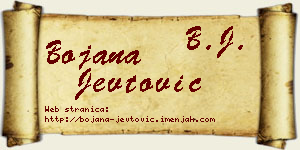 Bojana Jevtović vizit kartica